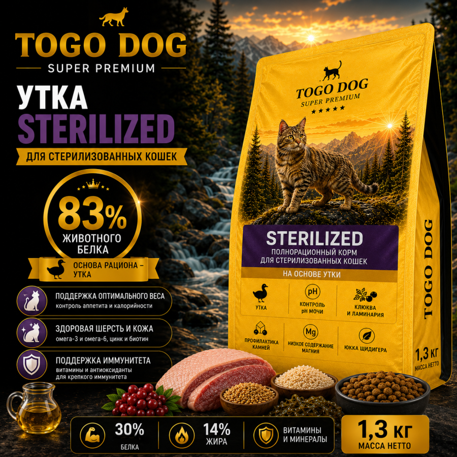 Утка 1,3 кг Sterilized