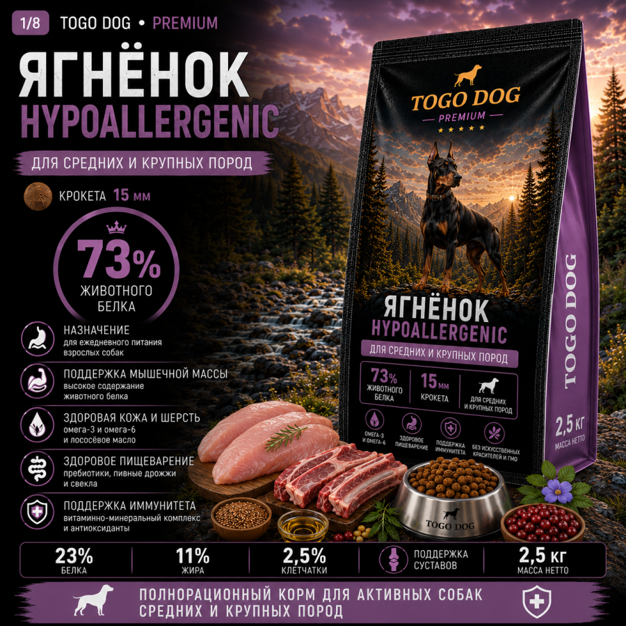 Ягнёнок 2,5 кг Hypo