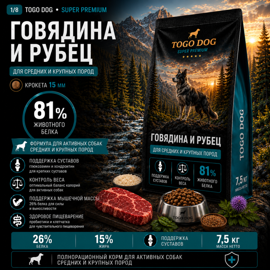 Говядина 7,5 кг Active